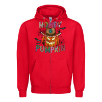 Red howdy pumpkin Zipper Hoodie - CowhideDigitalArt