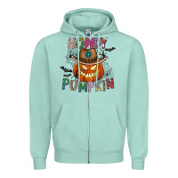 Seafoam howdy pumpkin Zipper Hoodie - CowhideDigitalArt