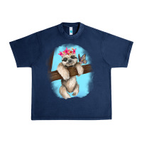 Navy baby sloth Urban Heavy Tee - RanaPortraitStore