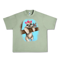 Oil Green baby sloth Urban Heavy Tee - RanaPortraitStore