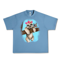 Pebble Blue baby sloth Urban Heavy Tee - RanaPortraitStore