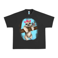 Pigment Black baby sloth Urban Heavy Tee - RanaPortraitStore