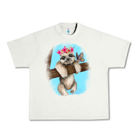 Pistachio baby sloth Urban Heavy Tee - RanaPortraitStore