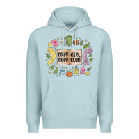 Blue Mist cozy book girl club Premium Hoodie - MaliasSmallBusiness