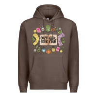 Coffee cozy book girl club Premium Hoodie - MaliasSmallBusiness