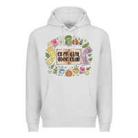 Dove Grey cozy book girl club Premium Hoodie - MaliasSmallBusiness