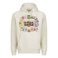 Oatmeal Heather cozy book girl club Premium Hoodie - MaliasSmallBusiness