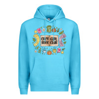 Ocean Blue cozy book girl club Premium Hoodie - MaliasSmallBusiness