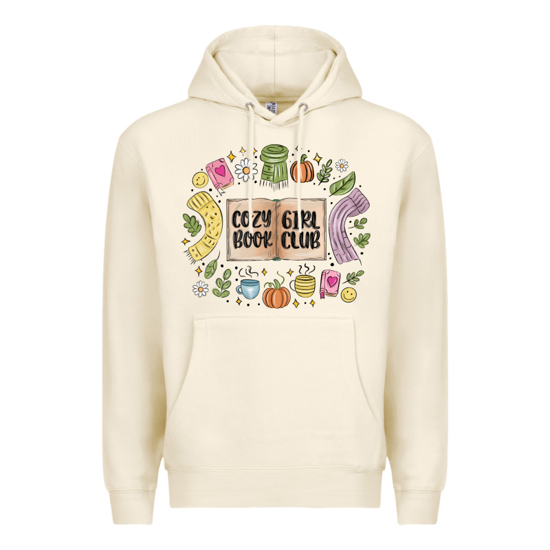 Cozy Book Girl Club Premium Hoodie by MaliasSmallBusiness | Teevron