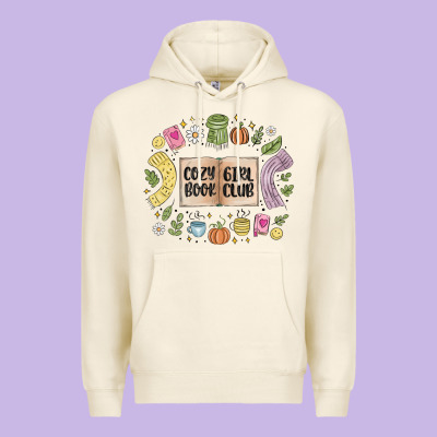 Cozy Book Girl Club Premium Hoodie Designed By Maliassmallbusiness