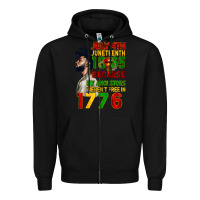 Black July 4th Juneteenth 1865 Zipper Hoodie - CowGirlArtShop
