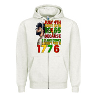 Oatmeal Heather July 4th Juneteenth 1865 Zipper Hoodie - CowGirlArtShop