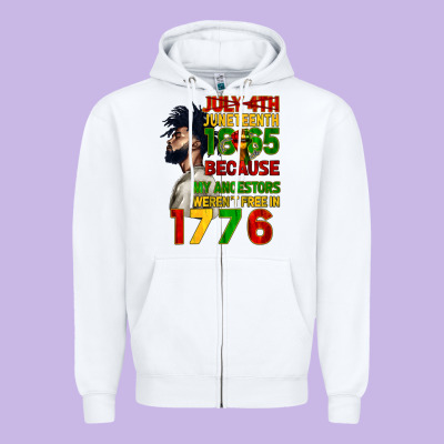July 4th Juneteenth 1865 Zipper Hoodie Designed By Cowgirlartshop