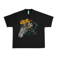 Black black and white western horse Urban Heavy Tee - RanaPortraitStore