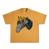Peanut Butter black and white western horse Urban Heavy Tee - RanaPortraitStore