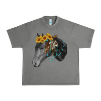 Tornado black and white western horse Urban Heavy Tee - RanaPortraitStore