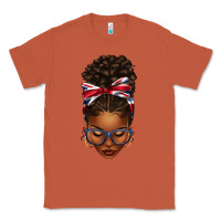 Copper union jack flag afro messy bun Classic Tee - texasbilliewilder