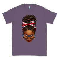 Lavender union jack flag afro messy bun Classic Tee - texasbilliewilder