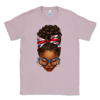 Lilac union jack flag afro messy bun Classic Tee - texasbilliewilder