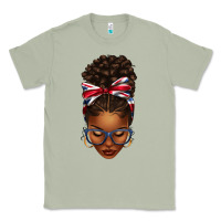 Matcha union jack flag afro messy bun Classic Tee - texasbilliewilder