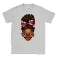 Moon Dust union jack flag afro messy bun Classic Tee - texasbilliewilder