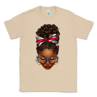 Mushroom union jack flag afro messy bun Classic Tee - texasbilliewilder