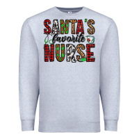 Heather Grey santa's favorite nurse Premium Sweatshirt - Jasminsmagicworld