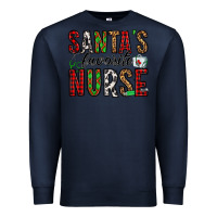 Navy santa's favorite nurse Premium Sweatshirt - Jasminsmagicworld