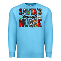 Ocean Blue santa's favorite nurse Premium Sweatshirt - Jasminsmagicworld
