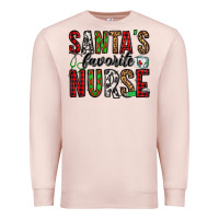 Pale Pink santa's favorite nurse Premium Sweatshirt - Jasminsmagicworld