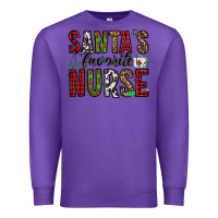 Purple santa's favorite nurse Premium Sweatshirt - Jasminsmagicworld