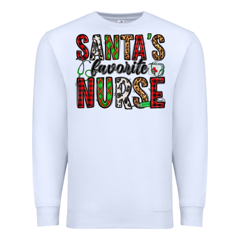 Santa's Favorite Nurse Premium Sweatshirt by Jasminsmagicworld | Teevron