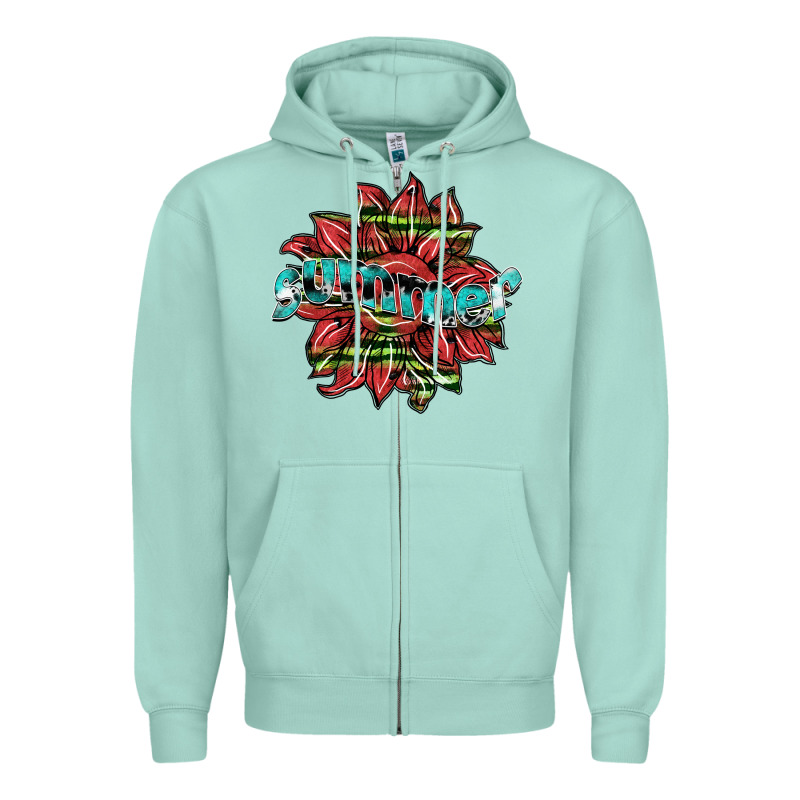 Summer Zipper Hoodie by SublimationCraftShop | Teevron