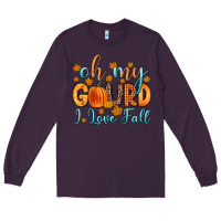 Plum oh my gourd i love fall Long Sleeve Tee - Zillion Design Studio