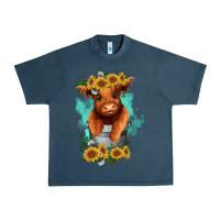 Midnight Navy baby cow in a bucket Urban Heavy Tee - RanaPortraitStore
