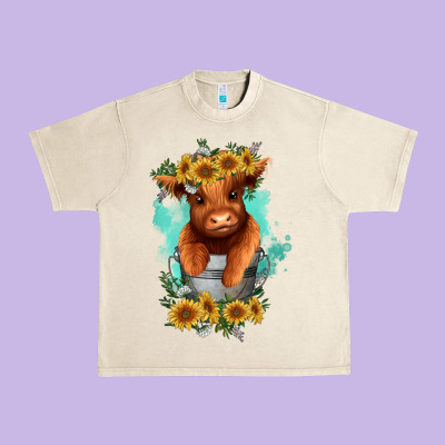 Urban Heavy Tee baby cow in a bucket