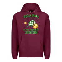 Burgundy pickleball is my favorite season Premium Hoodie - MaliasSmallBusiness