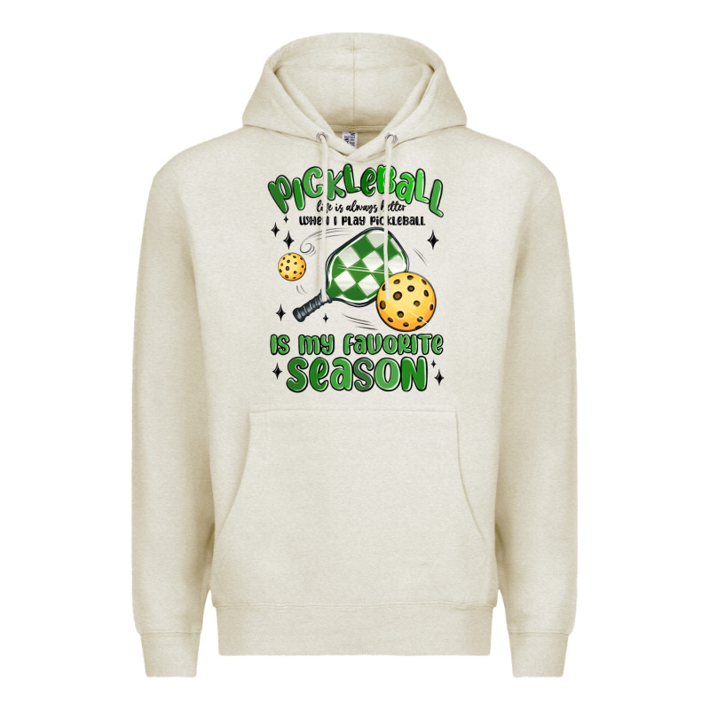 Pickleball Is My Favorite Season Premium Hoodie by MaliasSmallBusiness | Teevron