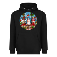 Black christmas gnomes ornament Heavyweight Hoodie - Artiststas