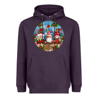 Plum christmas gnomes ornament Heavyweight Hoodie - Artiststas