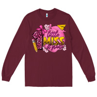 Burgundy little miss 1st grade Long Sleeve Tee - texasbilliewilder