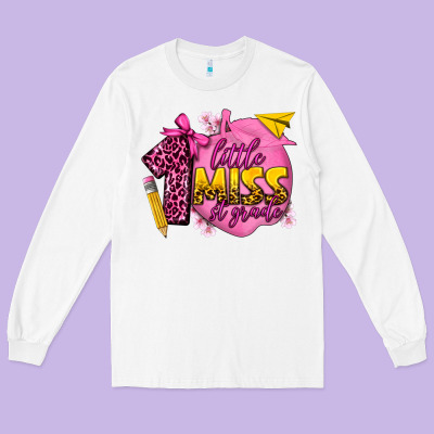 Little Miss 1st Grade Long Sleeve Tee Designed By Texasbilliewilder