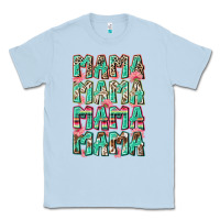 Dusty Blue mama mama mama mama Classic Tee - Zillion Design Studio