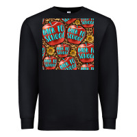 Black back to school with apple seamless pattern Premium Sweatshirt - BundleAndBundleShop
