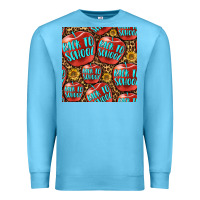Ocean Blue back to school with apple seamless pattern Premium Sweatshirt - BundleAndBundleShop