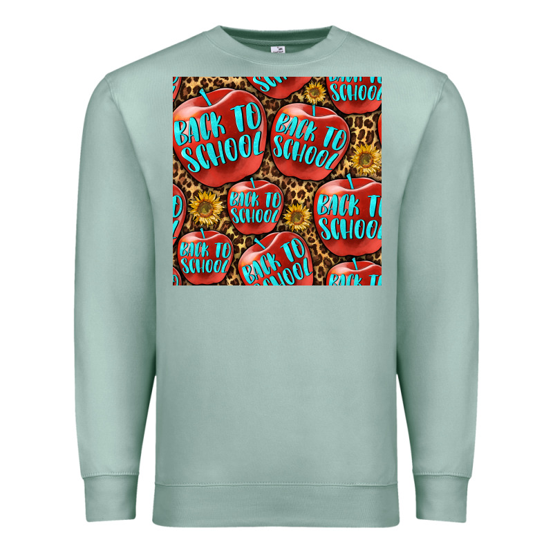 Back To School With Apple Seamless Pattern Premium Sweatshirt by BundleAndBundleShop | Teevron