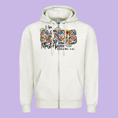 I Am Gods Master Piece Ephesians Zipper Hoodie Designed By Cowhidedigitalart