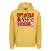Antique Gold hot girls read books Premium Hoodie - MaliasSmallBusiness