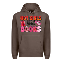 Coffee hot girls read books Premium Hoodie - MaliasSmallBusiness