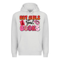 Dove Grey hot girls read books Premium Hoodie - MaliasSmallBusiness